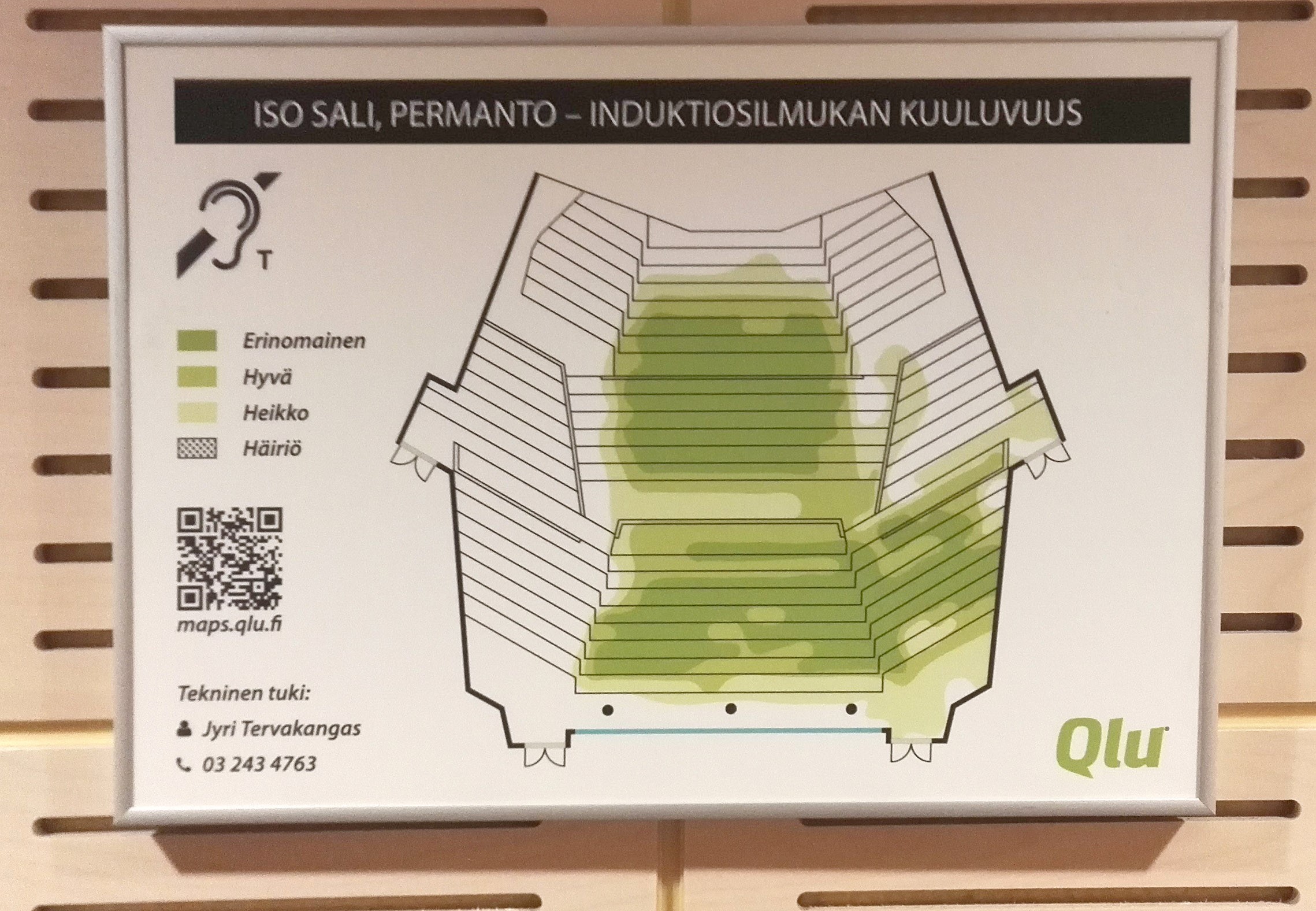 Iso Sali, induktiosilmukan kuuluvuuskartta